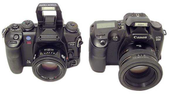 Konica-minolta dynax 5d и konica-minolta dynax 7d - сравнение фотоаппаратов