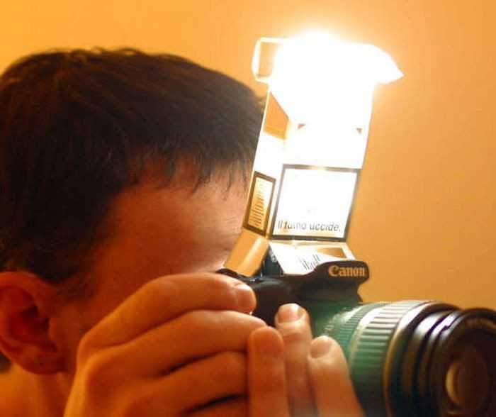 Рефлектор для встроенной вспышки фотокамеры. копия lightscoop.