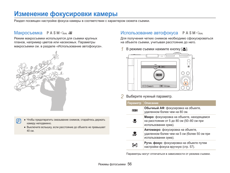 Ручная фокусировка. пошаговая инструкция