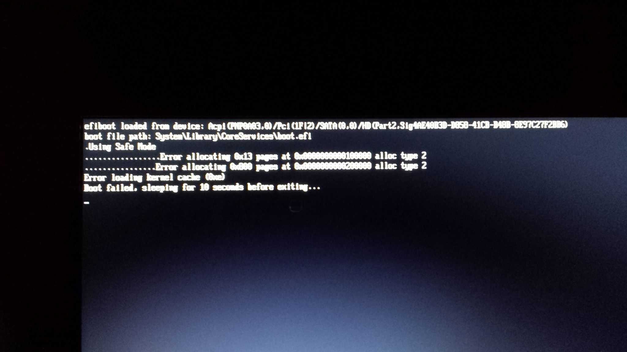 Ошибка no bootable device. почему не найдено загрузочное устройство?